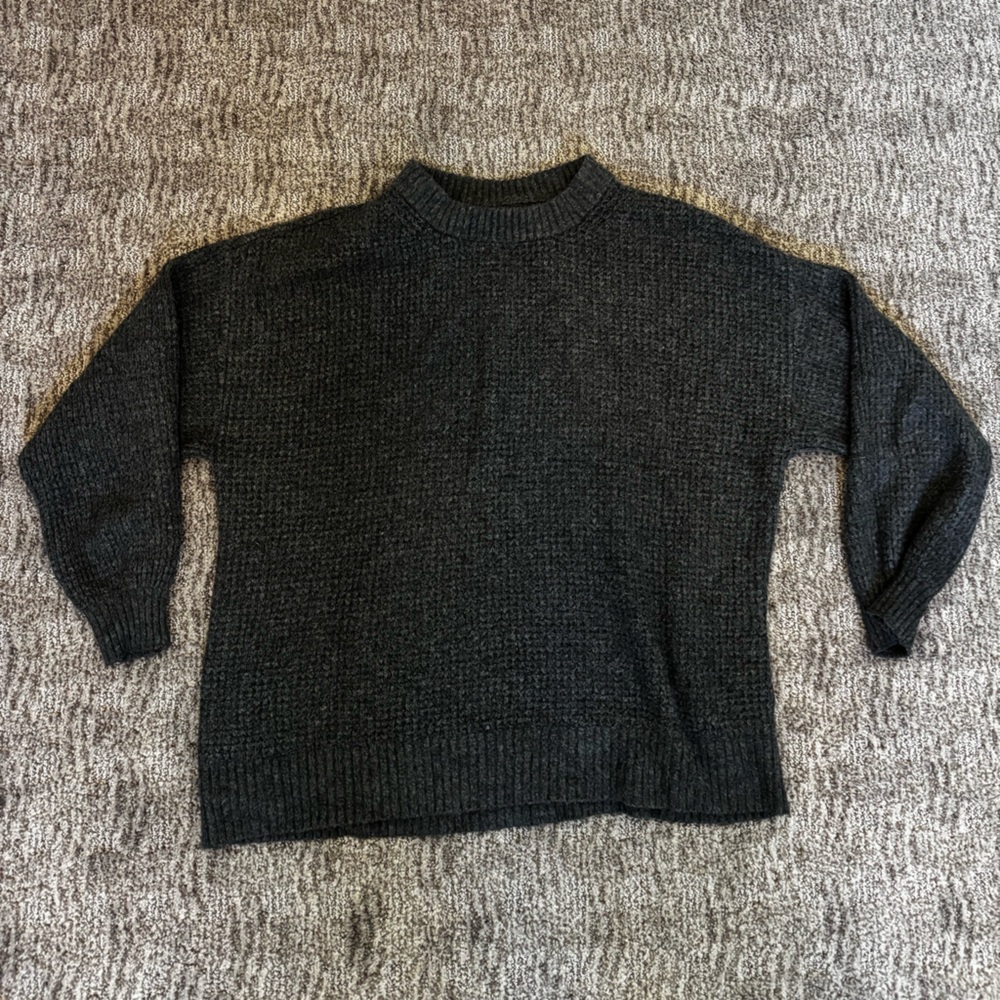 American Eagle crewneck knit oversized soft waffle knit sweater